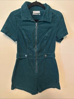 Urban Outfitters Teal Tyson Zip Romper